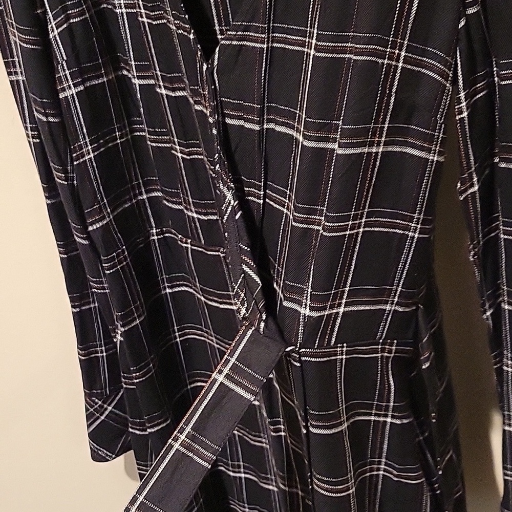❤️ NWT! SANCTUARY UPBEAT PLAID WRAP DRESS, 8 - Picture 14 of 15